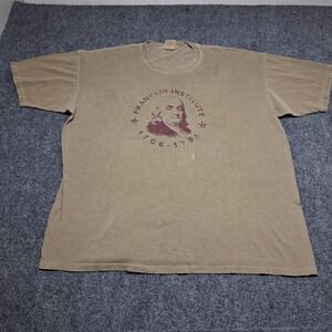 VTG Authentic Prement Franklin‎ institute 2XL Pre-Shrunk 100% Cotton Man T-Shirt